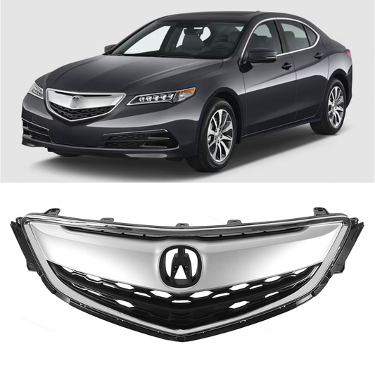 2015 2016 2017 ACURA TLX OE Front Bumper Grille Chrome Trim