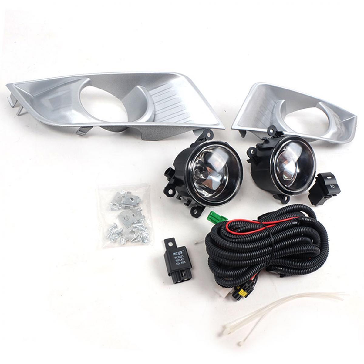 2015-2018 Ford Ranger T6 Front Chrome Halogen Fog Lights with wiring