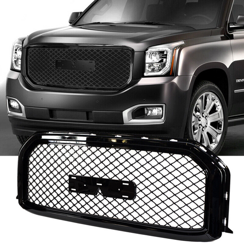 2015-2020 GMC Yukon/XL Glossy Black Mesh Front Bumper Grille