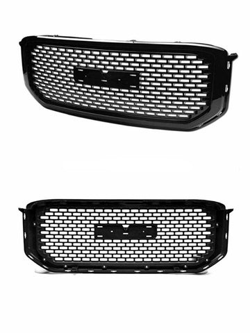 2015-2020 GMC Yukon XL Denali Style Gloss Black Front Mesh Grille