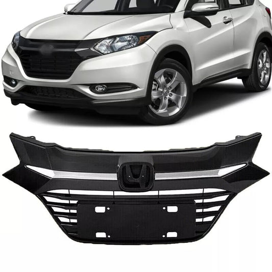  2016 2017 2018 Honda HR-V  Full Black & Chrome Front Upper Grille 