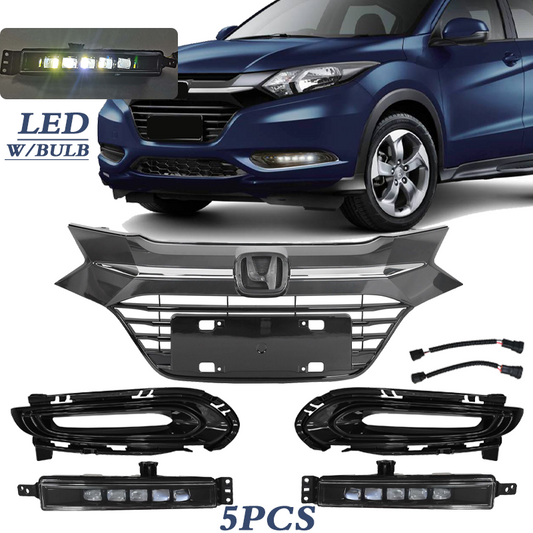 2016 2017 2018 Honda HR-V Grille LED DRL Turn signal Fog Lights