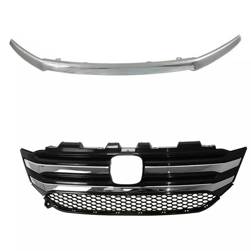 2016 2017 2018 Honda Pilot Upper Grille For with Chrome Surround Molding Trim