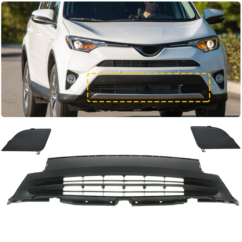 2016 2017 2018 Toyota RAV4 LE XLE Front Bumper Grille with Tow Hook Cap