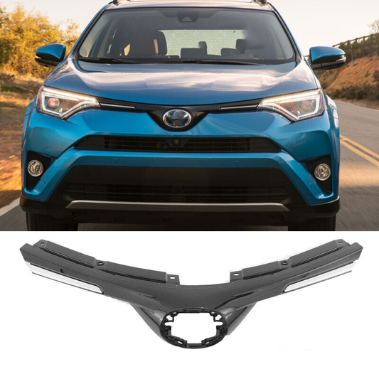  2016 2017 2018 Toyota Rav4 LE XLE SE Front Bumper Grille With Chrome Trim