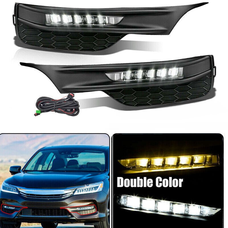 2016 2017 Honda Accord LED Fog Lights Double color