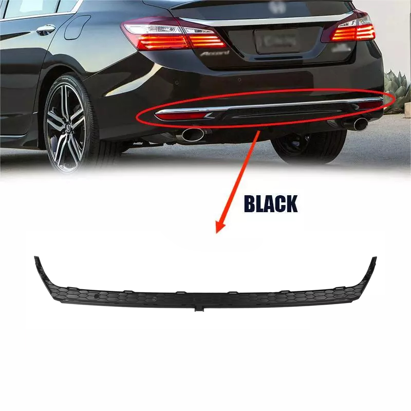 thumbnail image 2 of Rear Bumper Lower Garnish Trim For 2016-2017 Honda Accord Sedan – Black Textured – YLT Auto HO1144104 2 of 3