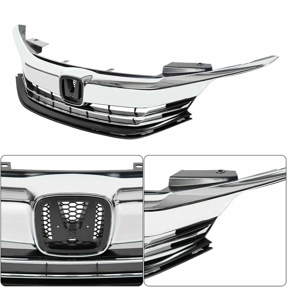 2016 2017 Honda Accord Sedan Front Bumper Upper Lower Grille