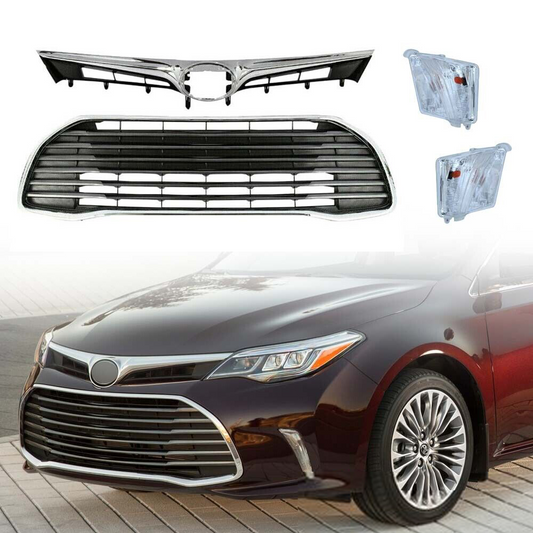 2016 2017 2018 Toyota Avalon Front Bumper Upper&Lower Grille Fog Lights