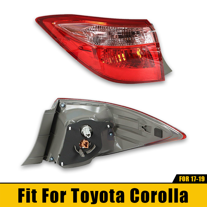 2017 2018 2019 Toyota Corolla Left Outer Tail Light Red Brake Driver Side Left