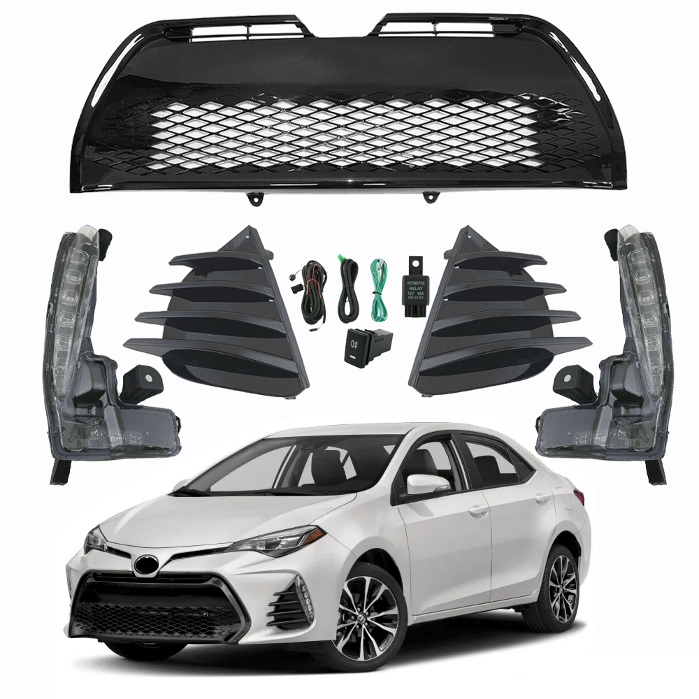 2017 2018 2019 Toyota Corolla SE XSE Fog Lights & Lower Bumper Grille