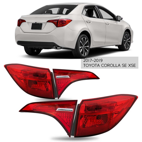 2017 2018 2019 Toyota Corolla SE XSE Inner&Outer Tail light