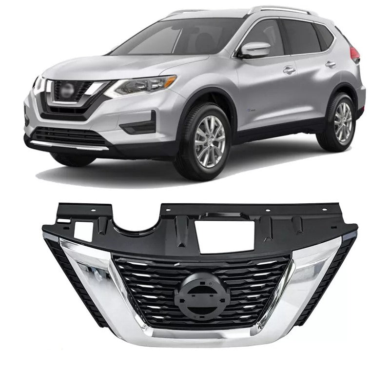  2017 2018 Nissan Rogue Front Chrome Bumper Grille