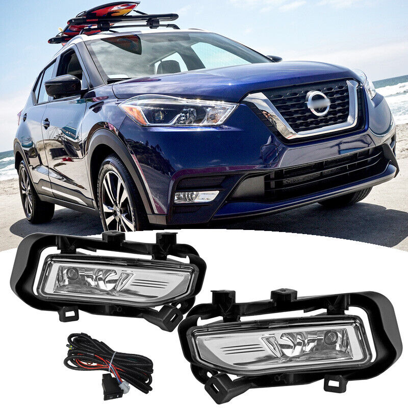 2017-2019 Nissan Kicks Front Bumper Fog Lights with Wiring & Bulbs