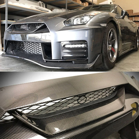 2017 2018 2019 Nissan R35 GTR 3K Dry Carbon Front Upper Grille Trim Cover