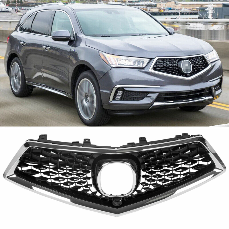 2017-2020 Acura MDX Front Upper Grille With Chrome Trim