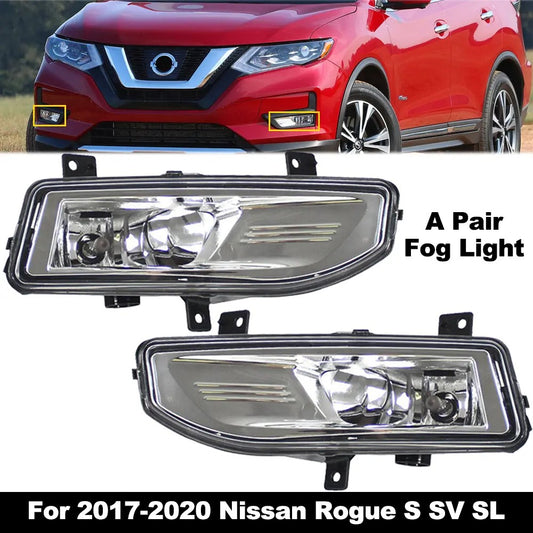 2017-2020 Nissan Rogue S SV SL Front Bumper Fog Lamps