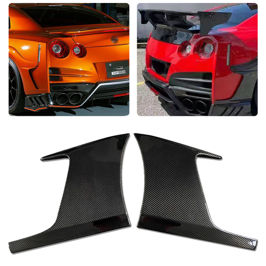 2017-2023 Nissan GTR R35 Carbon Fiber Rear Corner Splitter Aprons