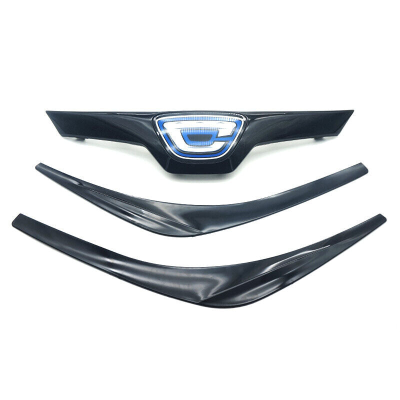 2019 2020 2021 2022 Toyota Corolla Blue Emblem Grille With Gloss Black Headlight Eyelid Trim