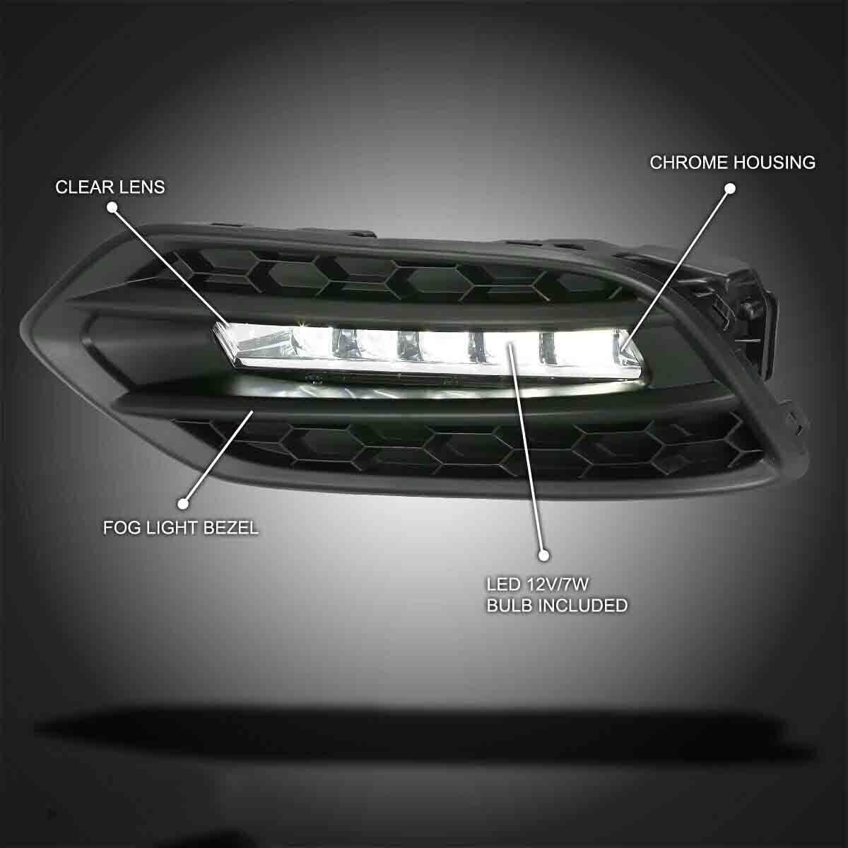 2019 2020 2021 Honda HR-V Bumper LED Daytime Running Lights/Turn Signal Lamps/Fog Lights