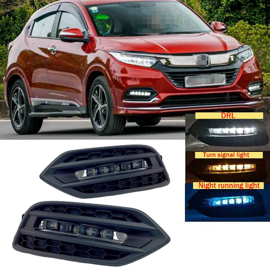  2019 2020 2021 Honda HR-V Bumper LED Daytime Running Lights/Turn Signal Lamps/Fog Lights