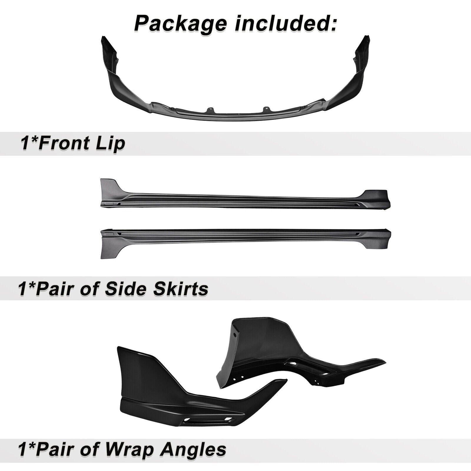 2019 2020 2021 Toyota Corolla Hatchback Front Lip Side Skirt Rear Wrap Angle