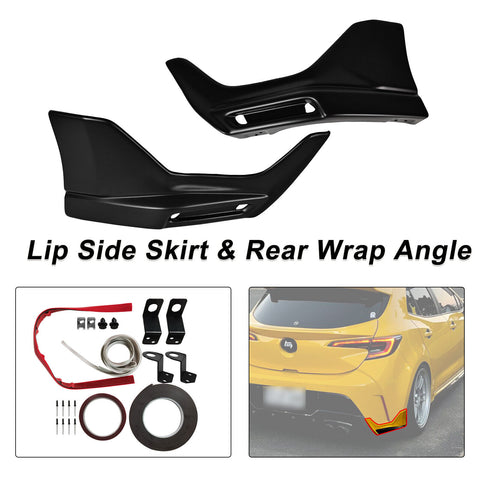 2019 2020 2021 Toyota Corolla Hatchback Front Lip Side Skirt Rear Wrap Angle