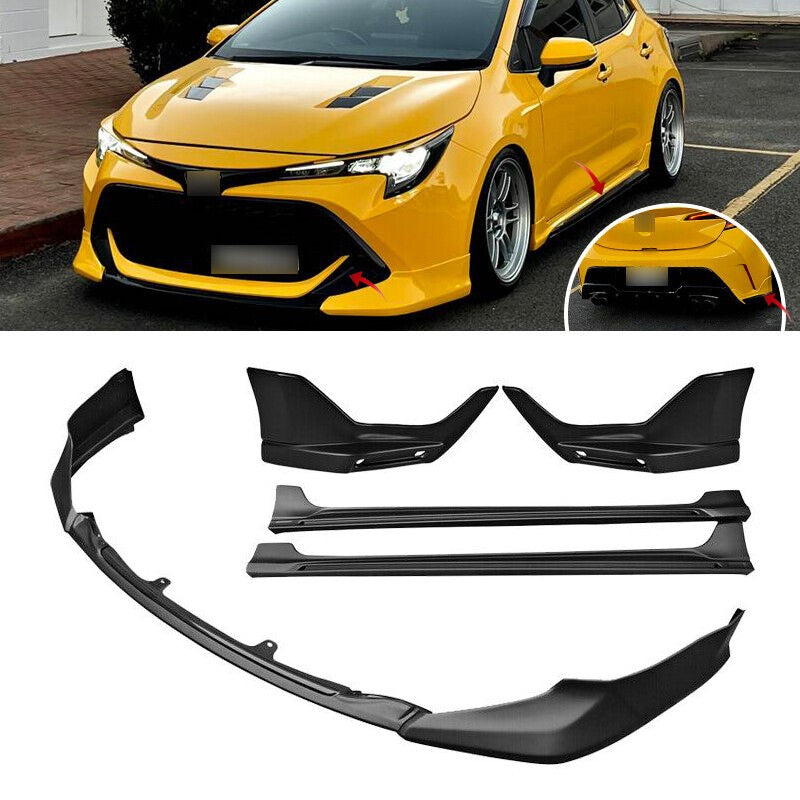 2019 2020 2021 Toyota Corolla Hatchback Front Lip Side Skirt Rear Wrap Angle