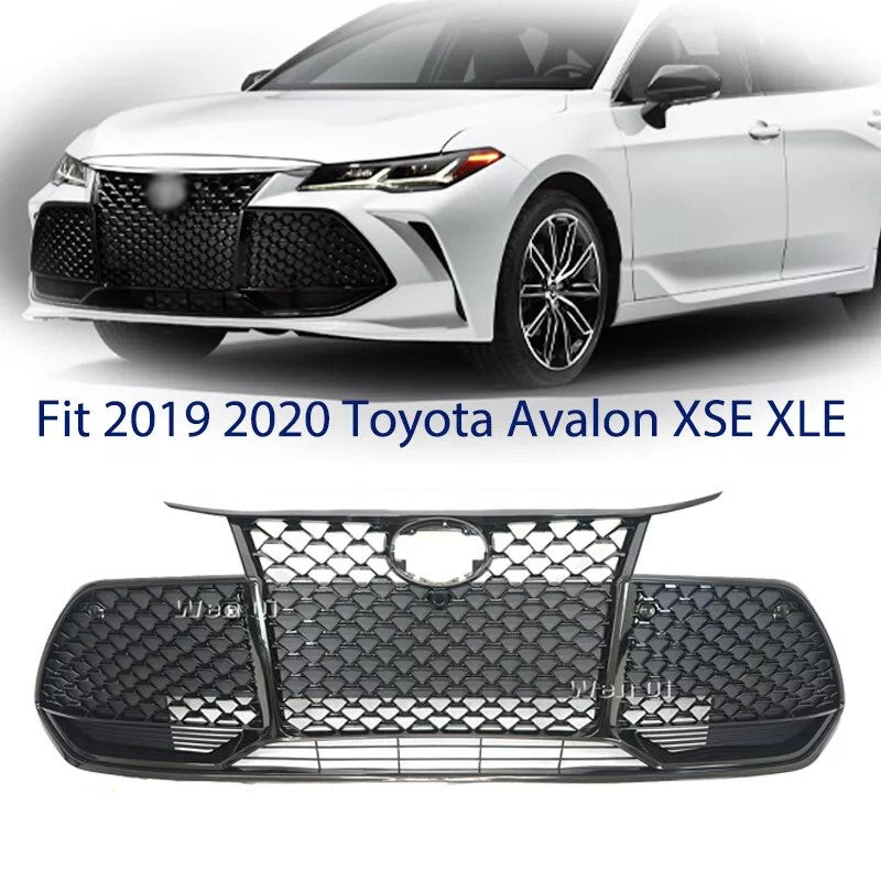 2019 2020 Toyota Avalon XSE XLE Gloss Black Bumper Honeycomb Grille