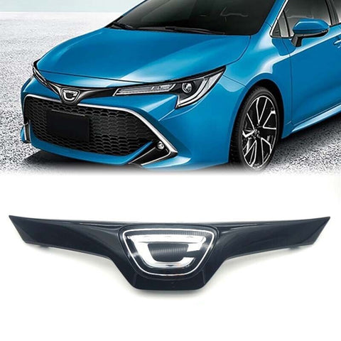 Front Upper Radiator Grille Assembly For 2020-2022 Toyota Corolla LE & XLE (Black)