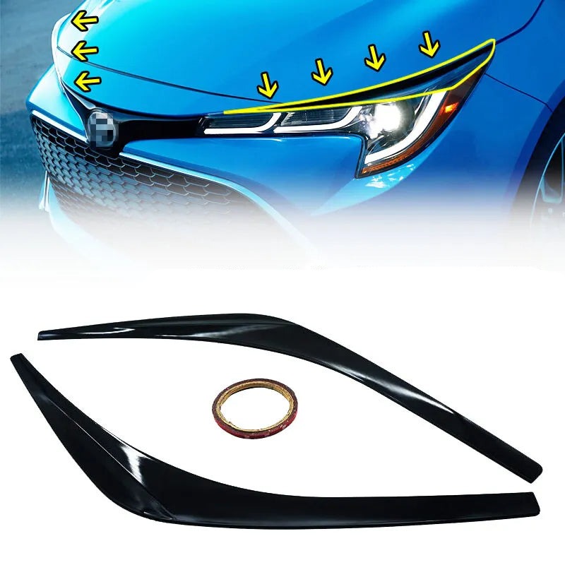 2019-2022 Toyota Corolla Hatchback Headlight Eyelid Strip Trim 