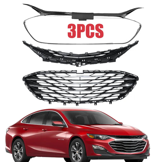 2019-2023 Chevrolet Malibu Glossy Black Front Bumper Grille