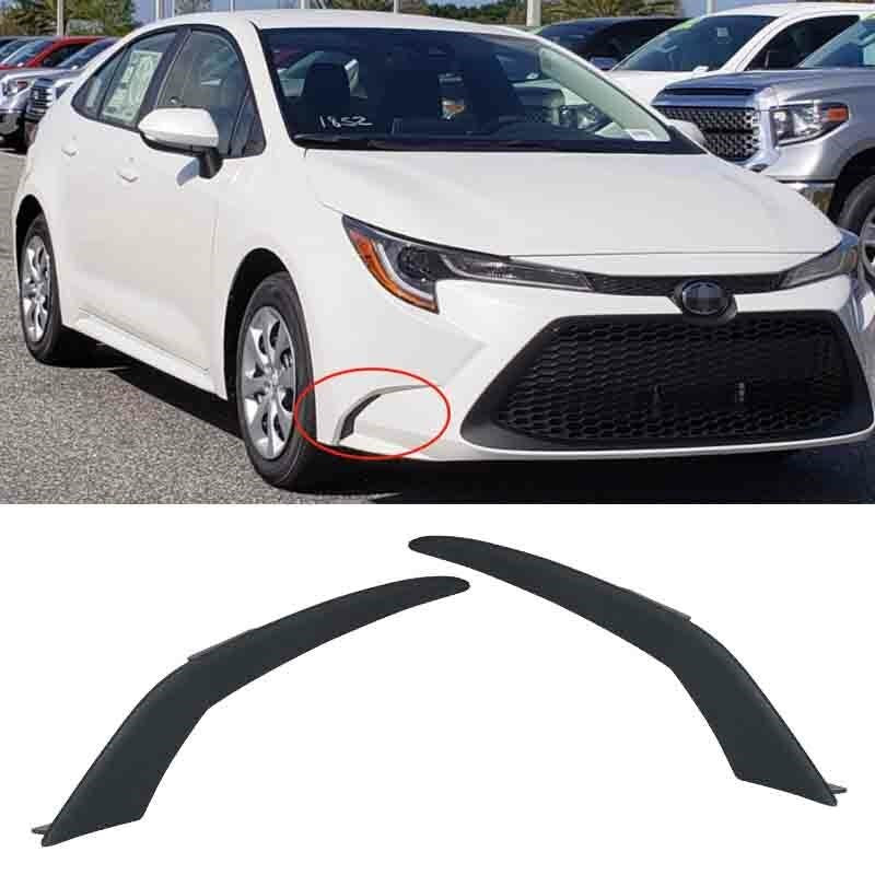 2020 2021 Toyota Corolla LE XLE Black Front Fog Light Cover Trim