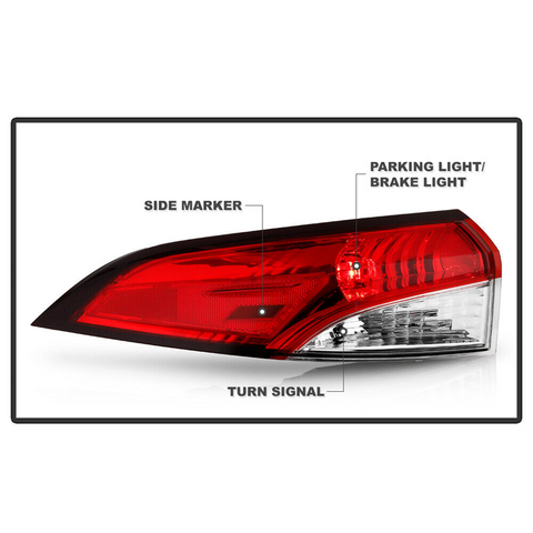 2020-2021 Toyota Corolla Left Side Outer Rear Brake Lamp