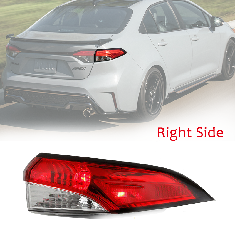 2020 2021 Toyota Corolla Red Rear Right Outer Tail Light Brake Lamp