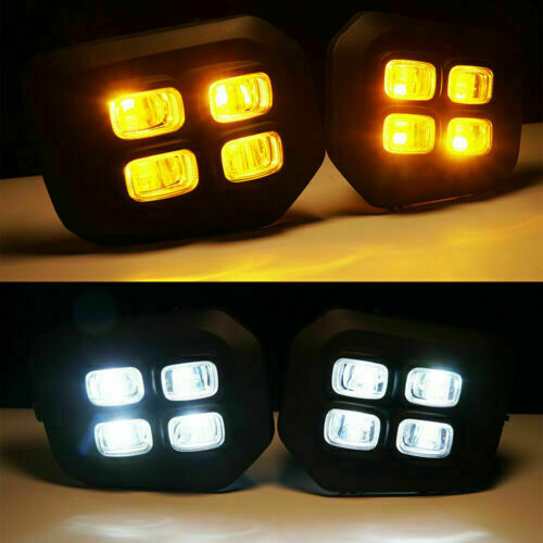 2020 2021 2022 Toyota Tacoma LED Amber Double Color 4-Eyes DRL Fog lights