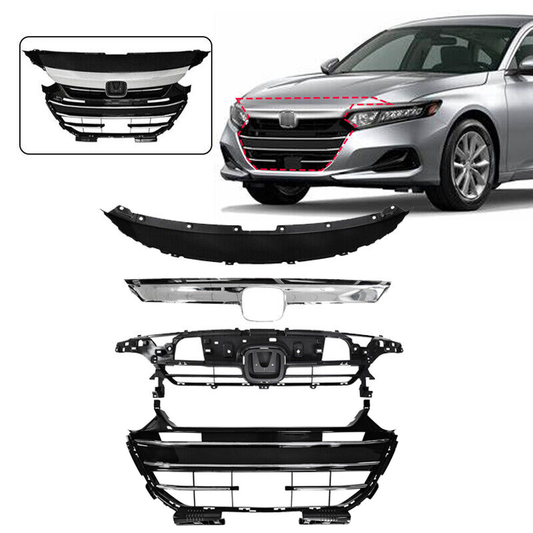 2021-2023 Accord Front Upper Lower Grilles Cover Trims Set