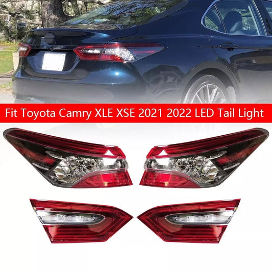 2021 2022 2023 Toyota Camry XSE XLE Rear Inner&Outer LED Tail Lights