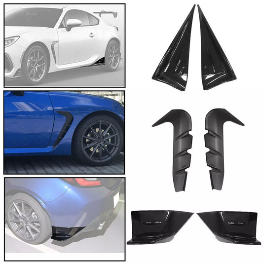 For 2022-2023 BRZ STI Style Front Fender Side Vent Garnish Trim Body Kit Set