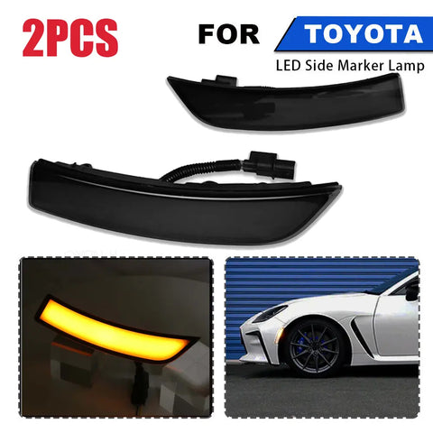 2022+ Subaru BRZ GR86 JDM Smoked Lens Yellow Full LED Side Marker Lights