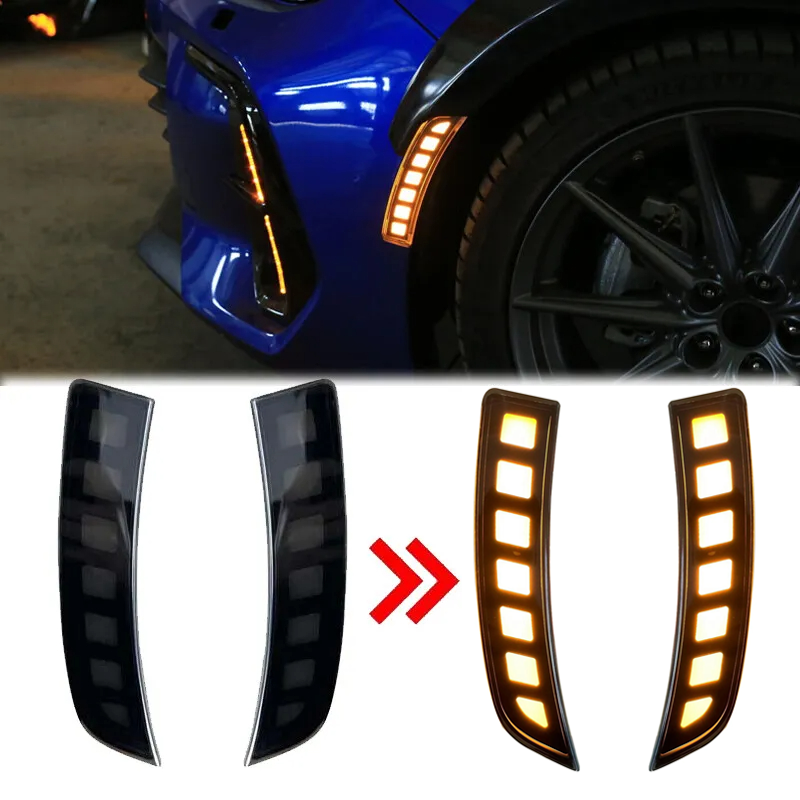 2022 2023 Subaru BRZ Smoke Lens Front Bumper LED Side Marker Light