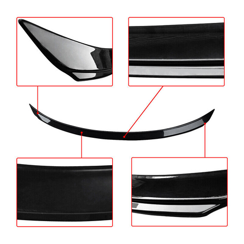 2022 2023 Subaru BRZ Toyota GR86 Gloss Black Rear Window Lower Spoiler Trim