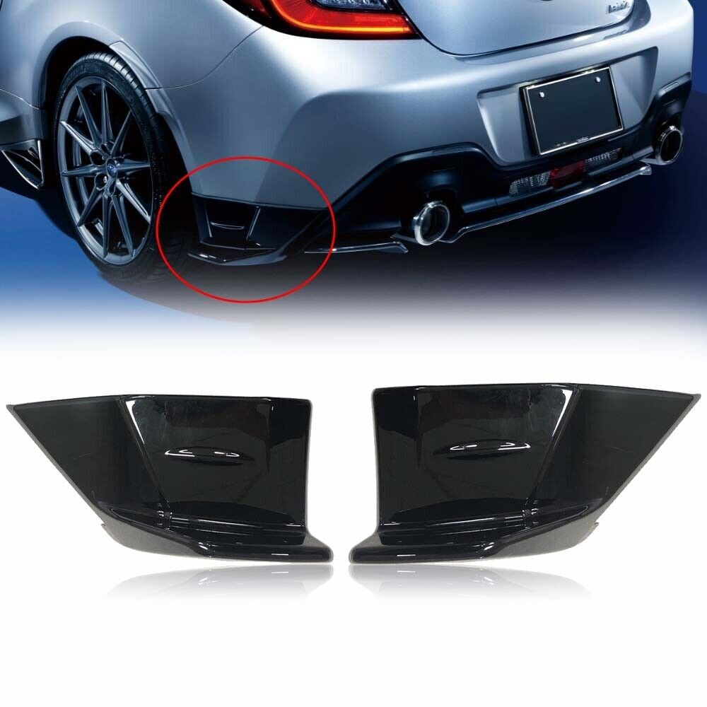 2022 2023 Subaru BRZ Toyota GR86 ABS Gloss Black Rear Bumper Lip Aprons