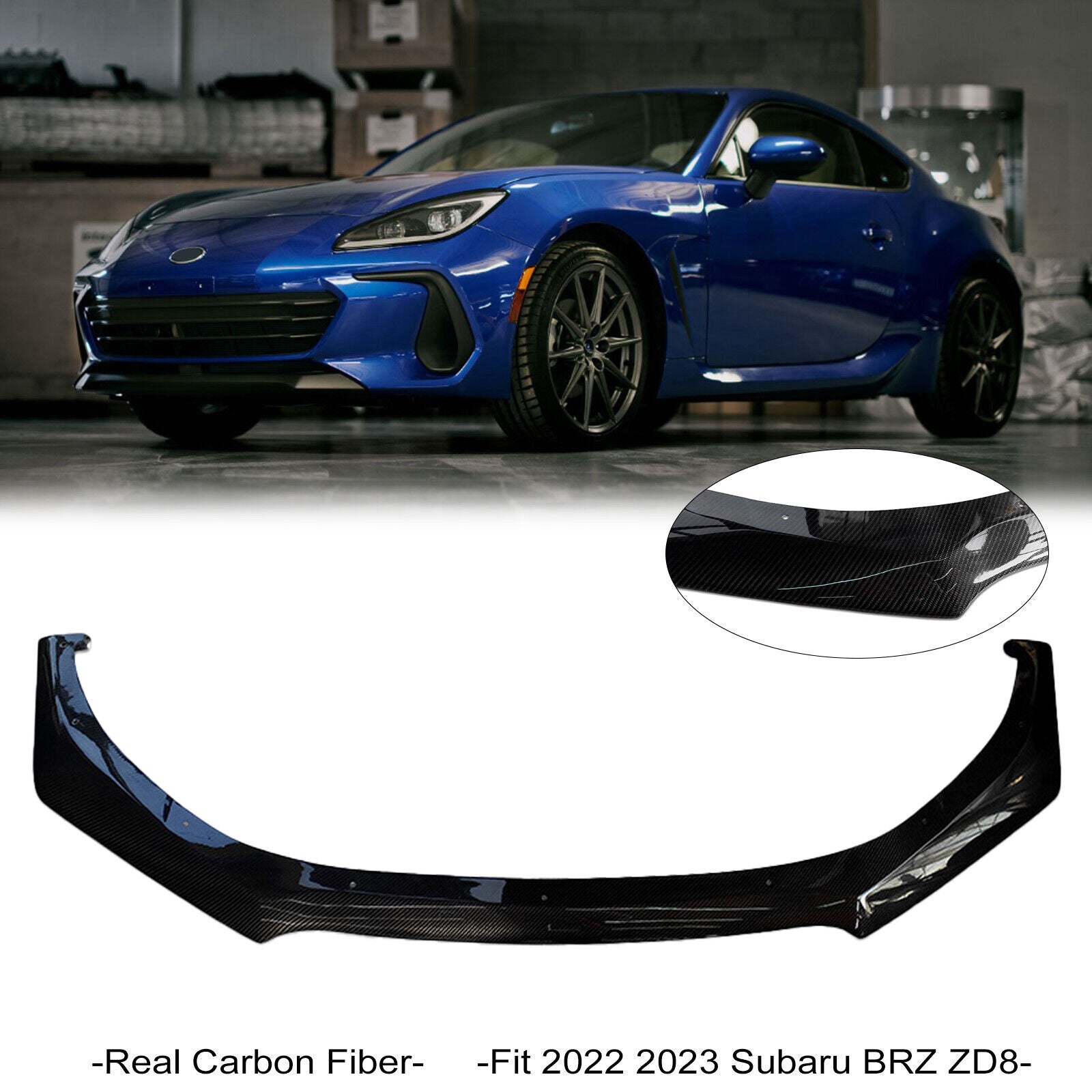 2022 2023 Subaru BRZ ZD8 Front Bumper Carbon Fiber Lip Spoiler 