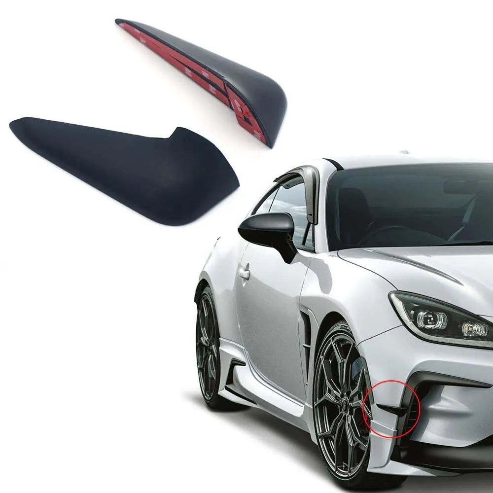 2022 2023 Toyota GR86 Matte Black Left&Right Front Bumper Canard