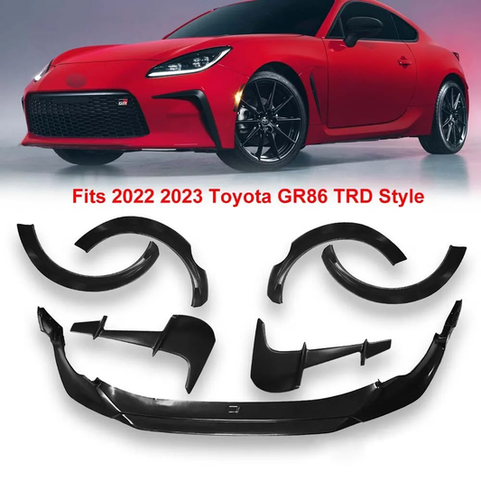  2022-2023 Toyota GR86 T-Style Front Lip & Side Vent Garnish Fender Flares Wheel & Fender Flares Wheel Arch