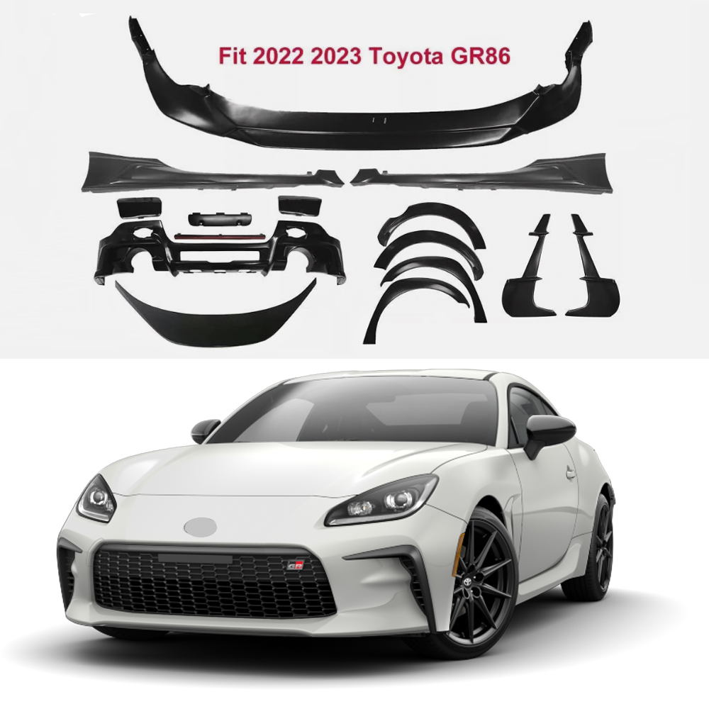 2022 2023 2024 Toyota GR86 Front & Rear Lip Diffuser & Lid Wing & Skirts Fender Kits