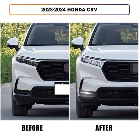 2023 2024 Honda CR-V White Yellow LED DRL Turn Signal Fog Lights