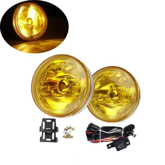 Yellow Glass Lens Round Fog Light