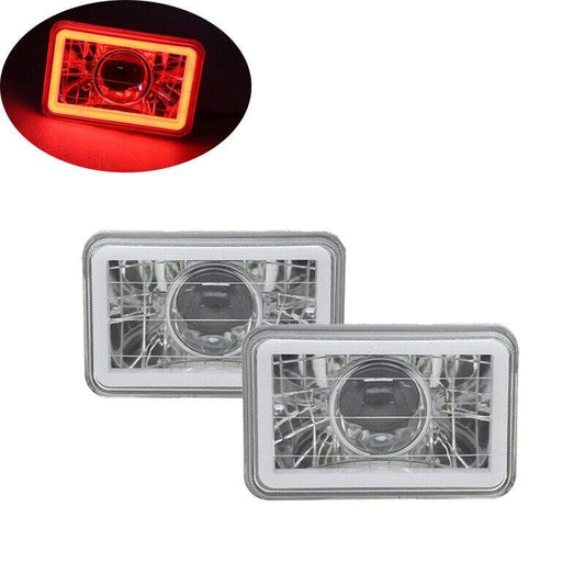 Red CCFL Halo LED Headlight